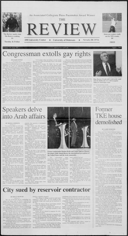 Congressman Extolls Gay Rights
