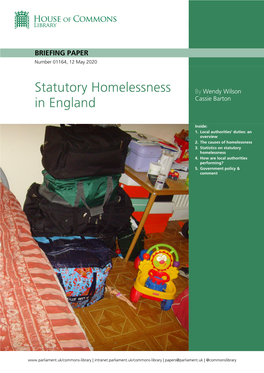 Statutory Homelessness in England