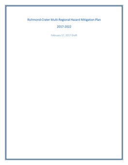 Richmond-Crater Multi-Regional Hazard Mitigation Plan 2017-2022