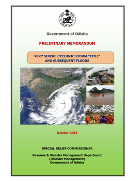 Government of Odisha PRELIMINARY MEMORANDUM