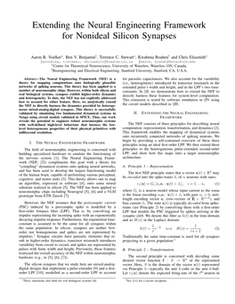 Extending the Neural Engineering Framework for Nonideal Silicon Synapses