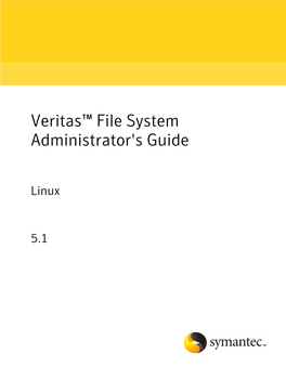 Veritas File System Administrator's Guide Linux