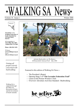 Volume 14 Issue 2 Winter 2006 Uniting All People Actively