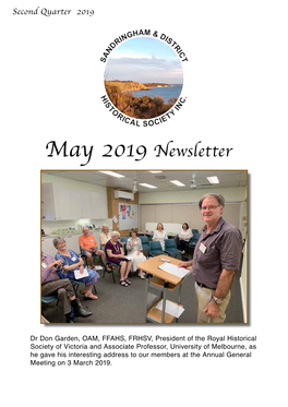 May 2019 Newsletter