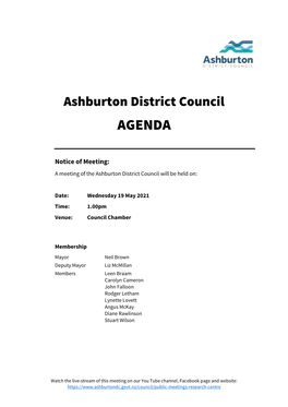 Council Agenda 19 May 2021