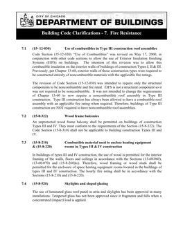 Building Code Clarifications - 7