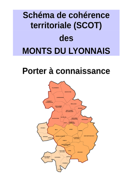 (SCOT) Des MONTS DU LYONNAIS Porter À Connaissance