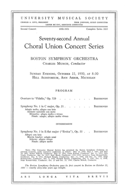 Choral Union Concert Series