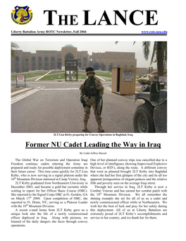 Former NU Cadet Leading the Way in Iraq