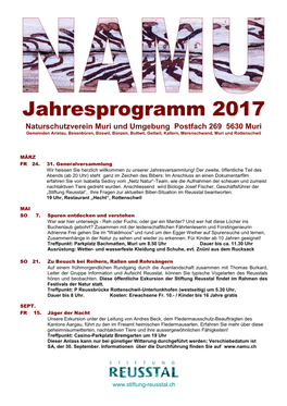 Jahresprogramm 2017