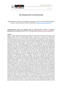 The Debiasing Effect of Counterfactuals