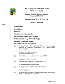 Regular Council Meeting Agenda