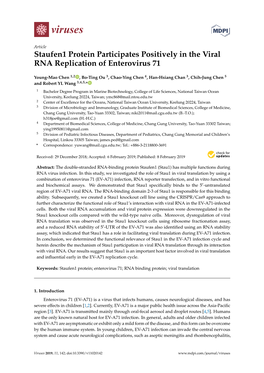 Staufen1 Protein Participates Positively in the Viral RNA Replication of Enterovirus 71