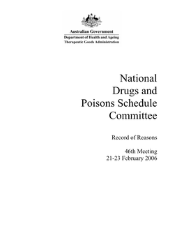 National Drugs and Poisons Schedule Committee