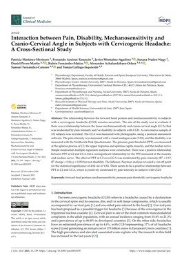 Interaction Between Pain, Disability, Mechanosensitivity and Cranio-Cervical Angle in Subjects with Cervicogenic Headache: a Cross-Sectional Study