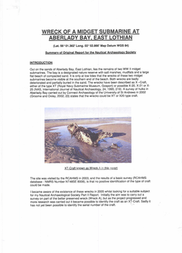 Midget Submarines – Aberlady