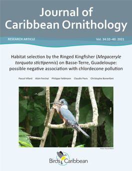 Journal of Caribbean Ornithology