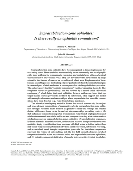 Suprasubduction-Zone Ophiolites: Is There Really an Ophiolite Conundrum?