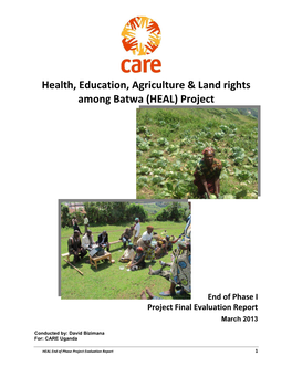Health, Education, Agriculture & Land Rights Among Batwa (HEAL)