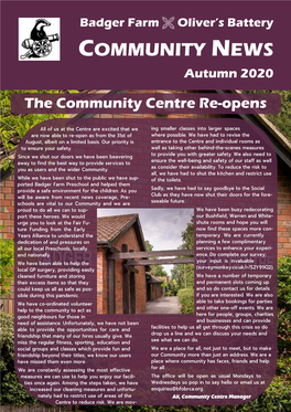 Autumn 2020 Community News