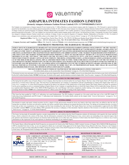 Ashapura Intimates Fashion Limited