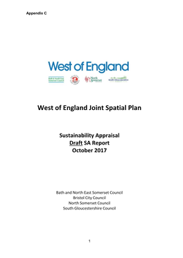 West of England Joint Spatial Plan
