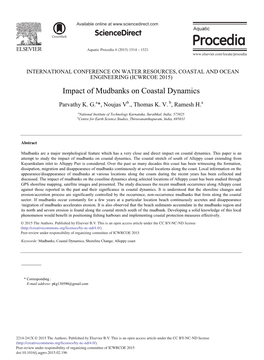 Impact of Mudbanks on Coastal Dynamics