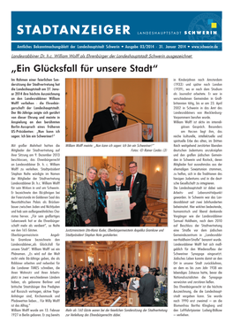 STADTANZEIGER Januar 2014 AMTLICHE BEKANNTMACHUNGEN Stadtanzeigerausgabe 03/31