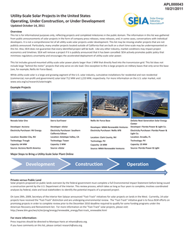 Utility-Scale Solar Projects in The