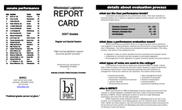 Report Card” St Dated June 2007