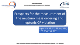 Prospects for the Measurement of the Neutrino Mass Ordering and Leptonic CP Violation