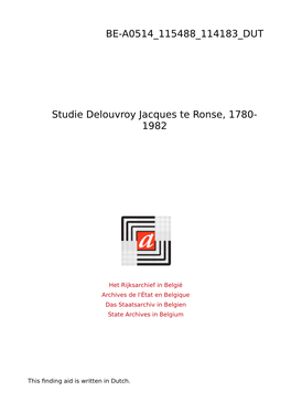 Notaris Delouvroy Jacques, Ronse, Dossiers