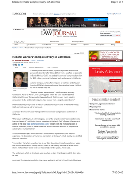 The National Law Journal March 14, 2012 Advertisement