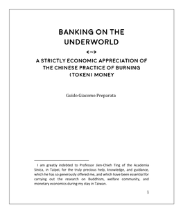 Banking on the Underworld &lt;~&gt;