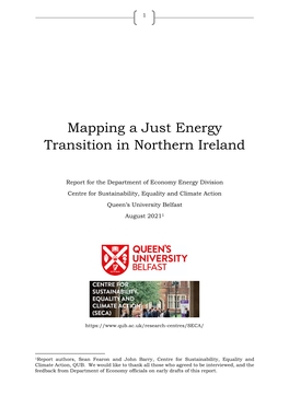 Mapping a Just Energy Transition in Northern Ireland