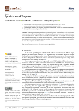 Epoxidation of Terpenes