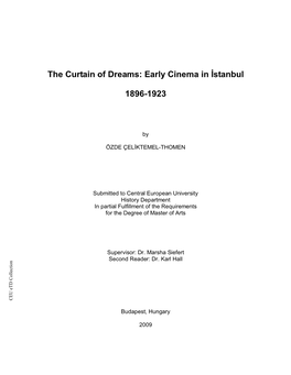 The Curtain of Dreams: Early Cinema in İstanbul (1896-1923)