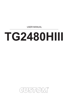 Manual Tg2480hiii