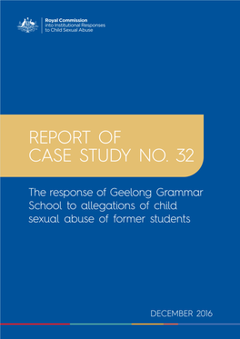 Geelong Grammar School to Allegations of Child Sexual Abuse of Former Students