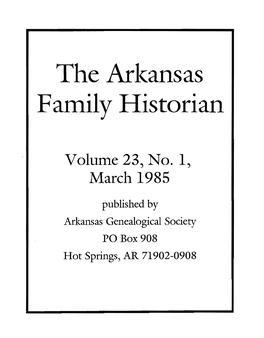 The Arl<Ansas Family Historian