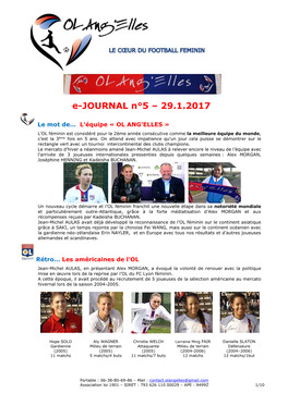 E-JOURNAL N°5 – 29.1.2017