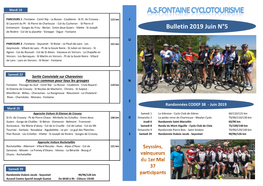 Bulletin 2019 Juin N°5 De Rivière - Col De La Placette - Voreppe - Digue - Fontaine