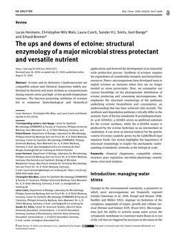 The Ups and Downs of Ectoine: Structural Enzymology of a Major