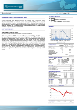 Dnevni Izveštaj 4 . N O V E M B a R 2011