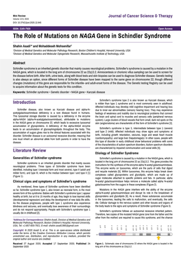 The Role of Mutations on NAGA Gene in Schindler Syndrome