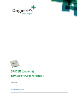 Spider (Org4472) Gps Receiver Module