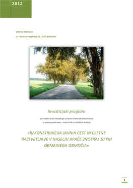 Investicijski Program