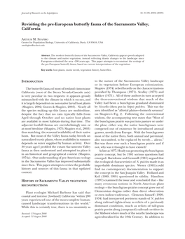 Revisiting the Pre-European Butterfly Fauna of the Sacramento Valley, California