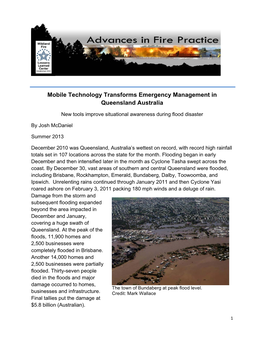 Mobile Technology Transforms Emergency Management in Queensland Australia