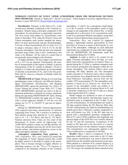 Nitrogen Content of Venus' Upper Atmosphere from The